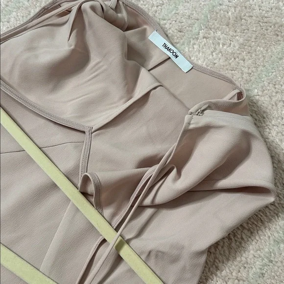 Thakoon Dusty Blush Nude Midi Slip Dress Size 4 Minimalist Clean Girl Neutral - Picture 14 of 14